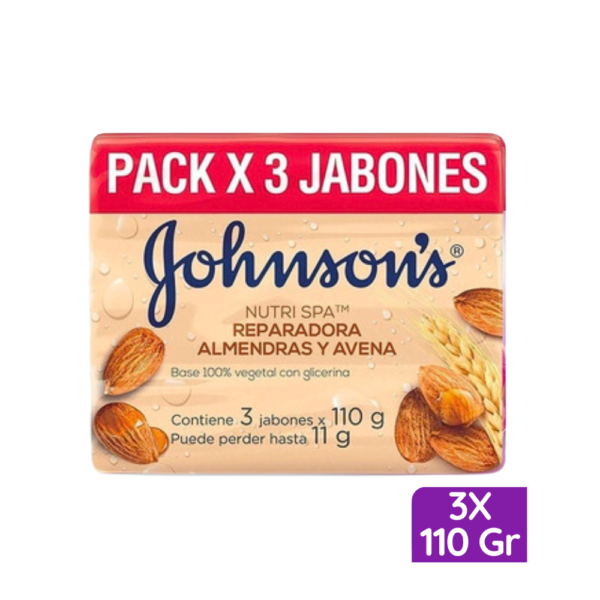 Jabón en Barra Johnson's Almendras y Avena - 3 Uds 110 Gr